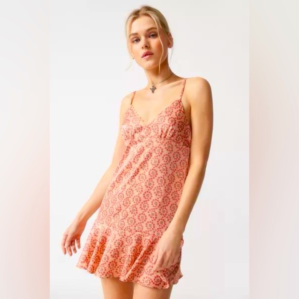 Urban Outfitters Kimchi Blue Printed Satin Mini Dress